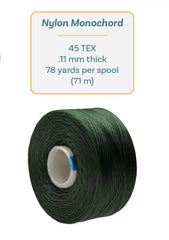 S-Lon Beading Thread 0.11mm Dark Green 78yd