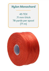 S-Lon Beading Thread 0.11mm Orange 78yd