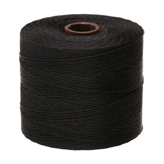 S-Lon Micro Bead Cord .12mm Black 262yd Spool