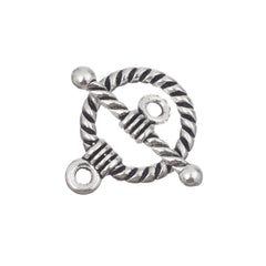 Toggle Clasp Antique Silver 14mm Round Rope 5/pk