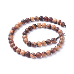 Wood Round Beads 8mm Sandy Brown 50/Strand