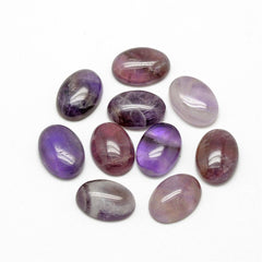 Gemstone Cabochon Oval 13x18mm Amethyst (Natural) 2/pk