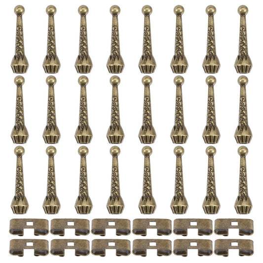 Bolo Tie Tips & Slides Antique Brass 36/set