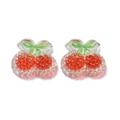 Resin Cabochon Cherries 4/pk