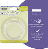 Artistic Wire 21 gauge Flat 3mm Tarnish Resistant Silver 3ft