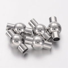 8x17mm Nickel Magnetic Clasp (4mm Hole) 2/pk