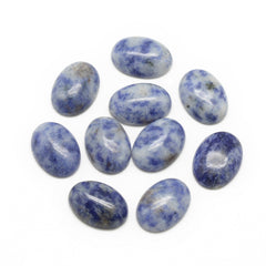 Gemstone Cabs, Oval 13x18mm Blue Spot Jasper (Natural) 2/pk