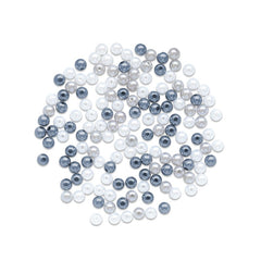 Round Plastic Pearls 8mm Gloss Tri-Colourmix Smoke 35g