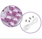 Pearl Bead Kit 8mm/10mm Purple with Cord & Clasps