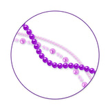 Pearl Bead Kit 8mm/10mm Purple with Cord & Clasps