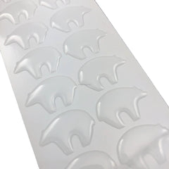 Epoxy Sticker Clear Bear 1 1/4" 4/pk