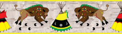 Printed Ribbon 2" Ledger Bison Birch - Per Yard