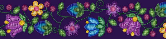 Printed Ribbon 2" Bloom Uplift Purple 20yd Spool