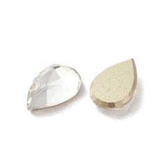 Rhinestone Cabochon Teardrop 14x9mm Crystal 4/pk