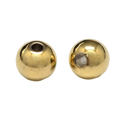 Round Metal Bead 4mm 18K Gold Plated 50/pk