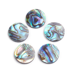Shell Cabochon Natural Abalone Round 15mm 2/pk