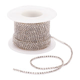 Metal Rhinestone Banding 2mm Silver by the Yard