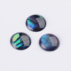 Shell Cabochons, Abalone Round 8mm 2/pk