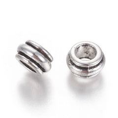 Barrel 12mm, Antique Silver Metal Beads 10/pk