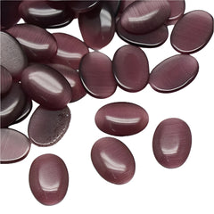 Cat Eye Cabochon Oval 18x13mm Purple 10/pk