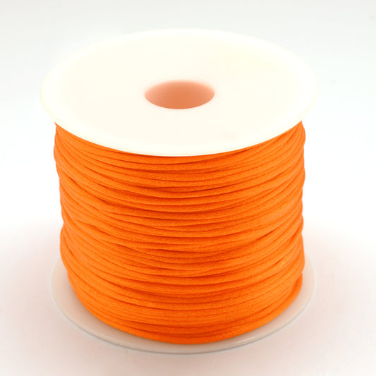 Satin Rattail Cord 1.5mm Orange 100yd