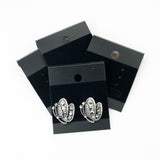 Plastic Earring Cards 2x1.7" Black Velvet 50/pk