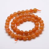 Red Aventurine Beads 8mm Round Grade A (Natural) 15-16" Strand
