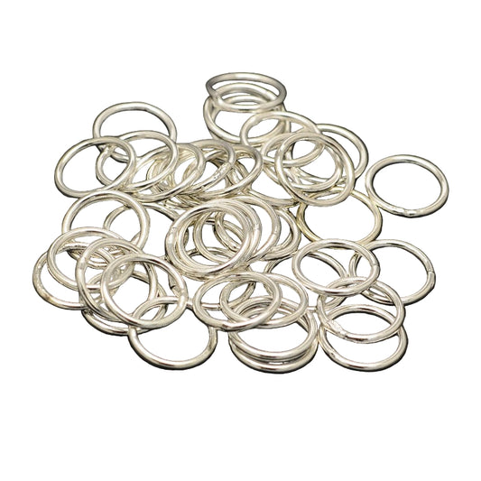 Soldered Jump Rings 5mm Silver Plated 100/pk