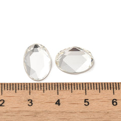 Rhinestone Cabochons, Oval 14x10mm Crystal 4/pk