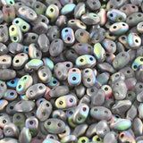 *Czech Miniduo Beads Crystal Vitrail Matte 8g