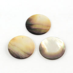 Black Lip Shell Pendant 25mm 2/pk