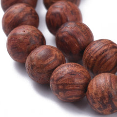 8mm Natural Dragon Tree Wood Beads 51/Strand