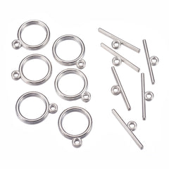 Toggle Clasp Round 15mm Nickel 10/pk