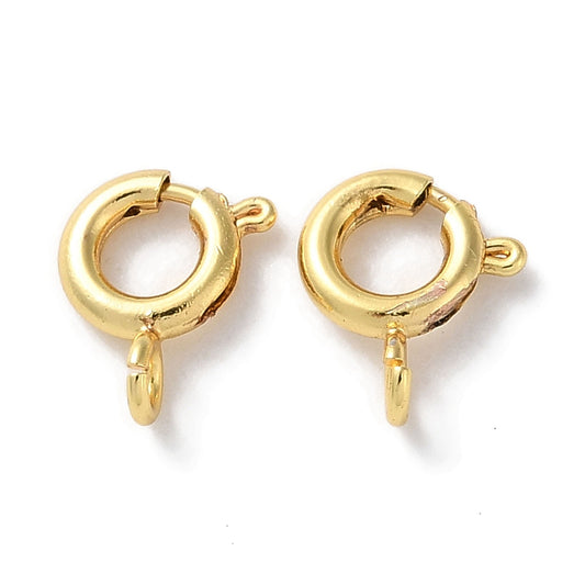 Spring Ring Clasp 6mm Gold 10/pk