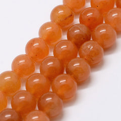 Red Aventurine Beads 6mm Round Grade A (Natural) 15-16" Strand