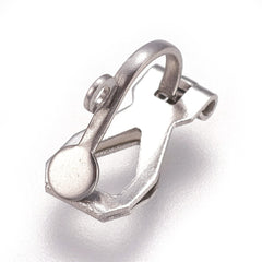 Clip On Earrings with Loop Stainless Steel 10/pk