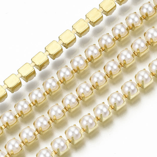 Metal 4mm Gold Pearl Banding by the Yard