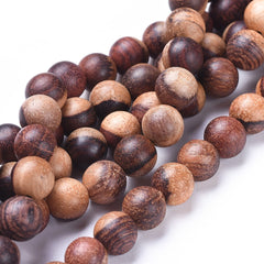 Wood Round Beads 8mm Sandy Brown 50/Strand