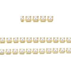 Metal Pearl Banding 2mm Gold by the Yard
