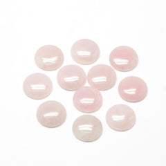 Gemstone Cabs, Round 12mm Rose Quartz (Natural) 2/pk