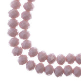 Crystal Lane Rondelle 6x8mm Opaque Light Purple 2x7" Strand