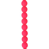 Czech Glass Beads 6mm Round Velvet Neon Pink 30/Strand
