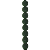 Czech Glass Beads 6mm Round Velvet Dark Green 30/Strand