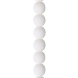 Czech Glass Beads 8mm Round Velvet White 23/Strand