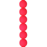 Czech Glass Beads 8mm Round Velvet Neon Pink 23/Strand