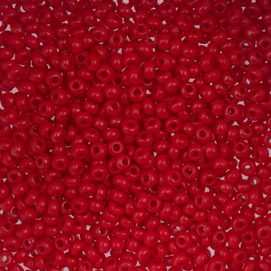 8/0 Perles de Rocailles Tchèques #1003V Rouge Moyen Opaque 22g