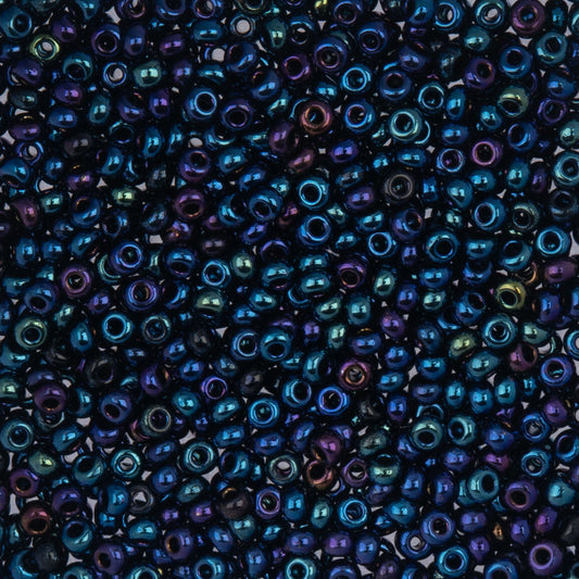8/0 Perles de rocailles tchèques #1611V Opaque Navy Iris 22g