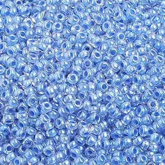 10/0 Czech Seed Beads #1365V Colour Lined Blue 22g