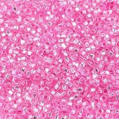 10/0 Czech Seed Beads #1398V Silver Lined Rose 22g