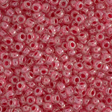 8/0 Czech Seed Beads #01707V Red Lined Crystal 22g